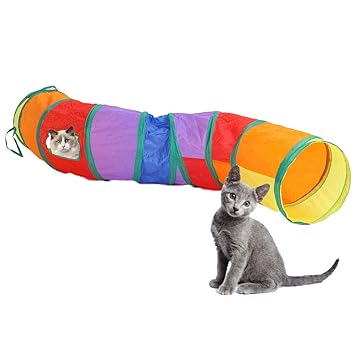 Pet Toy, Stylish and Beautiful Satisfy Attracting Cat Tunnel with Foldable Design for Cat Relax