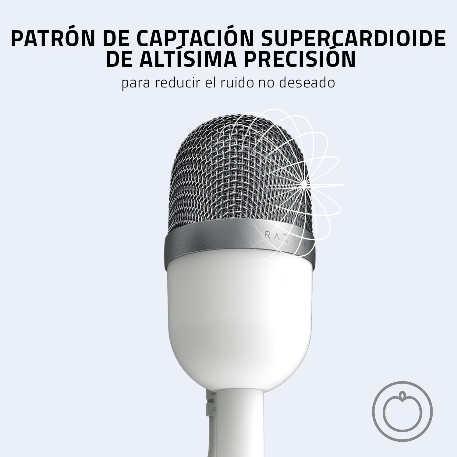 Razer Seiren Mini - Micrófono compacto para USB para streaming, (compacto con patrón polar supercardioide, soporte inclinable, amortiguador integrado) Mercury