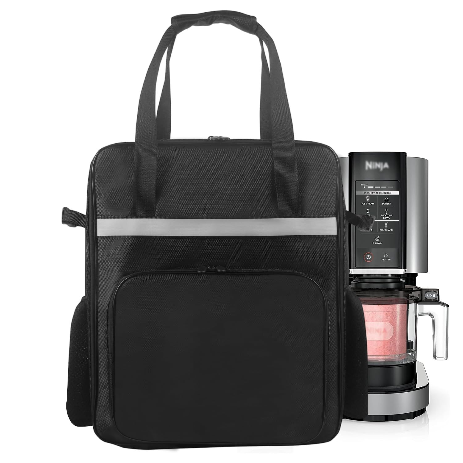 NUENSS-ROR Carrying Bag for Ninja CREAMi Ice Cream Maker NC301 & NC501, Portable Outdoor Ice Cream Maker Travel Carrier Case Bag, Ice Cream Machine Accessory Storage Bag