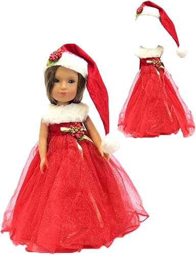 Miniatura 10 de American Fashion World Vestido de ángel dorado para muñecas de 14 pulgadas  Calidad premium y diseño moderno  Ropa de muñecas  Moda de atuendo para