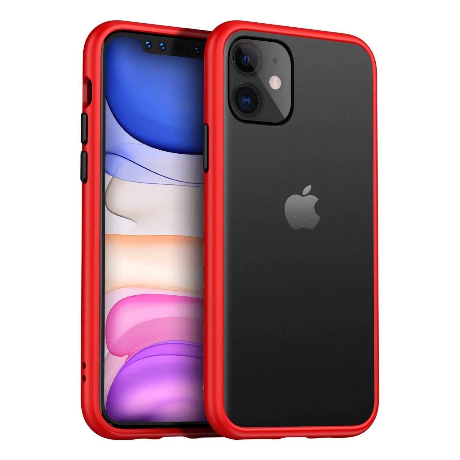 Slim Fit Silicone Cover With Soft Edges For Apple Iphone 11 Red Black Buttons Buy Online At Best Price In Egypt Souq Is Now Amazon Eg