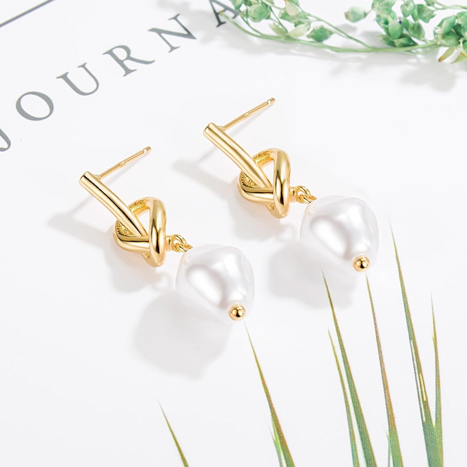 Bridesmaid Proposal Gifts Set Gold Knot Pearl Earrings for Bridesmaids Maid of Honor Matching Bridal Party Jewelry - Image 9