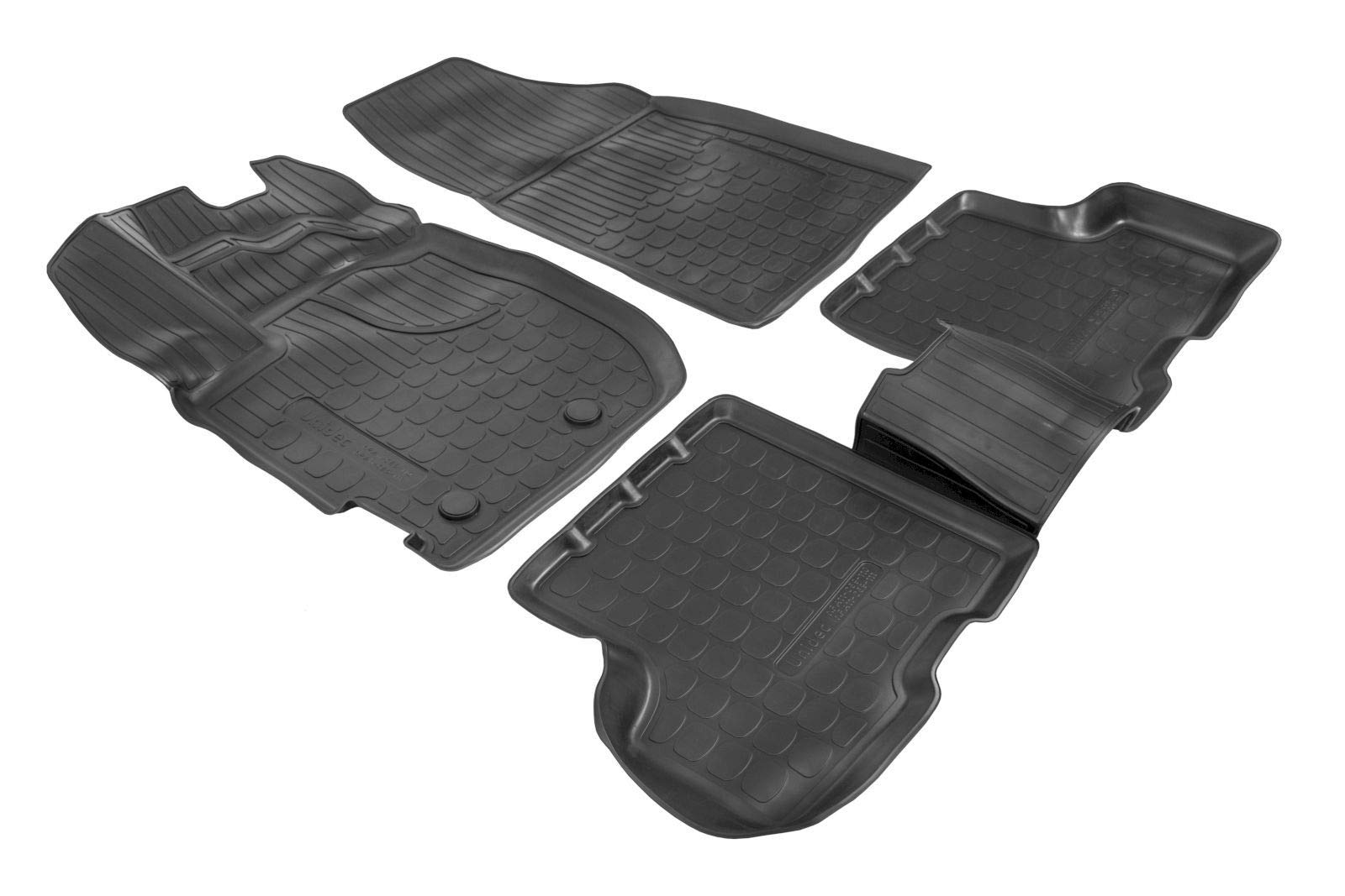Image secondaire de J&J AUTOMOTIVE | Tapis De Sol en Caoutchouc TPE Toutes Saisones pour Duster 2017-2024 Bord Haut Noir Antidérapant Toutes Saisons