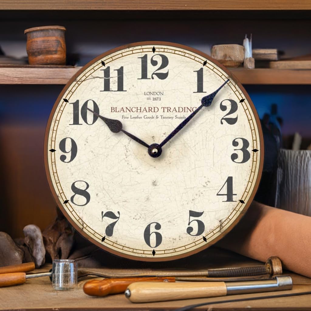 Item C6029 Antique Style Merchant Wall Clock (12 Inch Diameter)