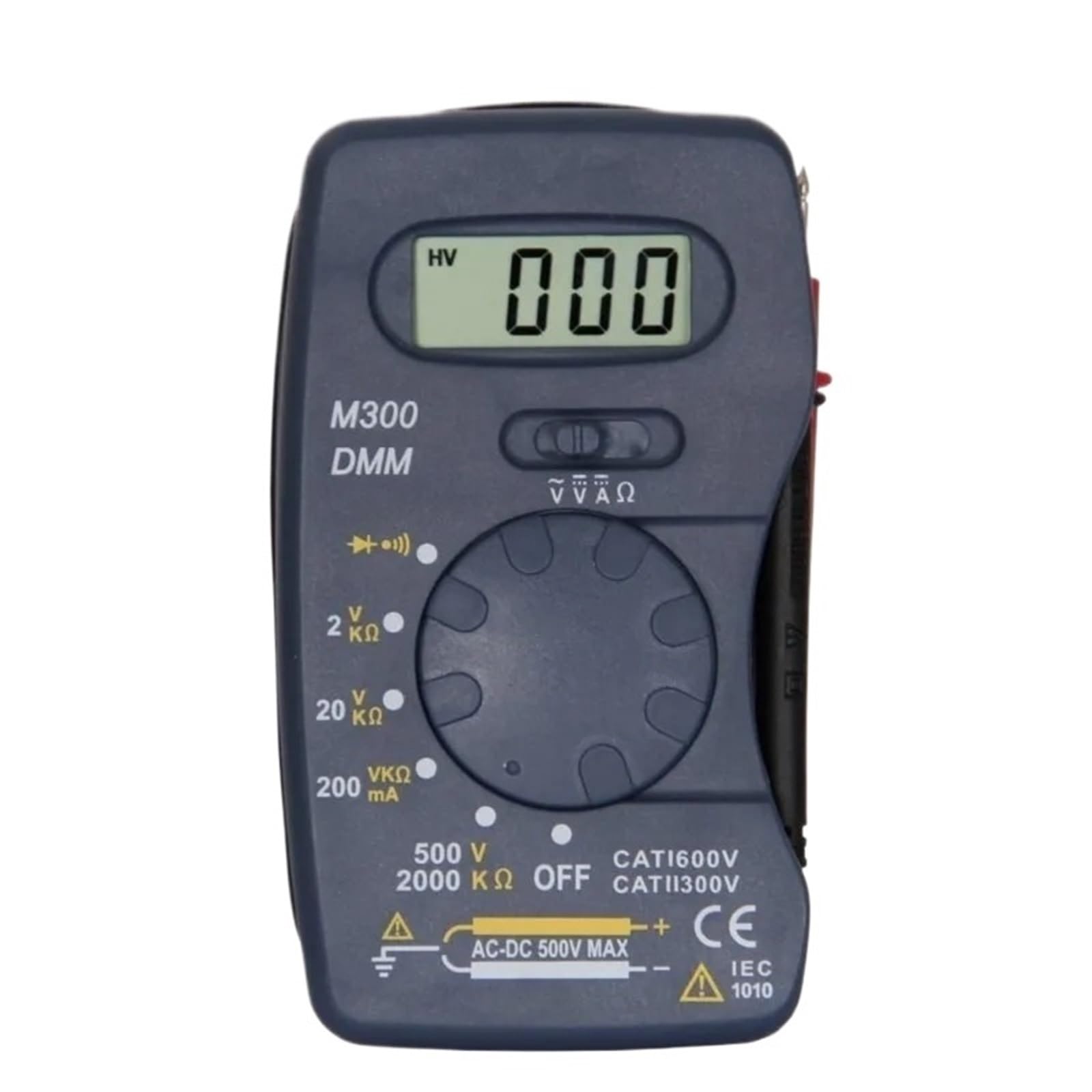 Multimetr cyfrowy, 10Pcs/lot Ultra-thin Digital Multimeter M300 Mini Pocket Integrated Multimeter AC DC Ammeter Voltmeter Ohmmeter BatteryTest Wszechstronne możliwości pomiarowe