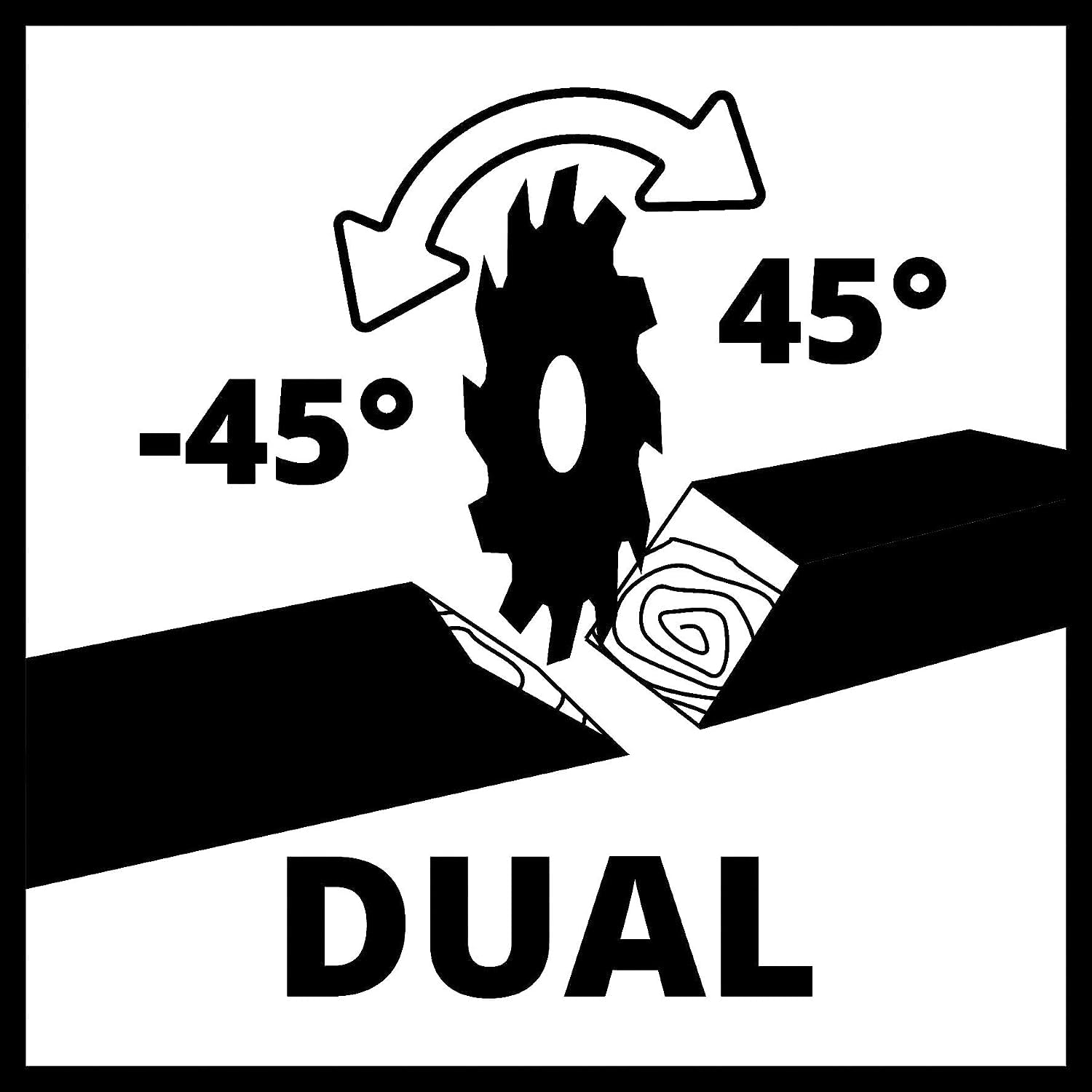 Einhell TC-SM 2534/1 Dual Troncatrice Radiale (230-240 V, 2350 W, Giri Al Min. 4000, Lama Ã˜250 X Ã˜30-48 Denti, Inclinabile DESTRA E SINISTRA 0-45°, Taglio Max 340 X 75 Mm)