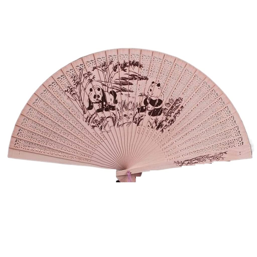DANNMPX Display Fans Chinese Japanese Folding Fan Original Wooden Hand Flower Bamboo Classical Printed Hand Held(A13)