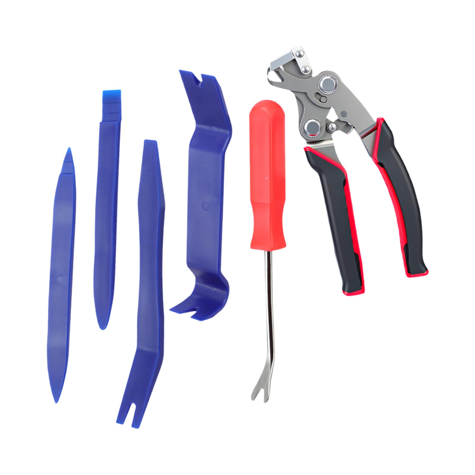 Multipurpose Stainless Steel Automotive Trim Tool Package for Vehicle Tire and Push Pin Door Panel Removal Pliers