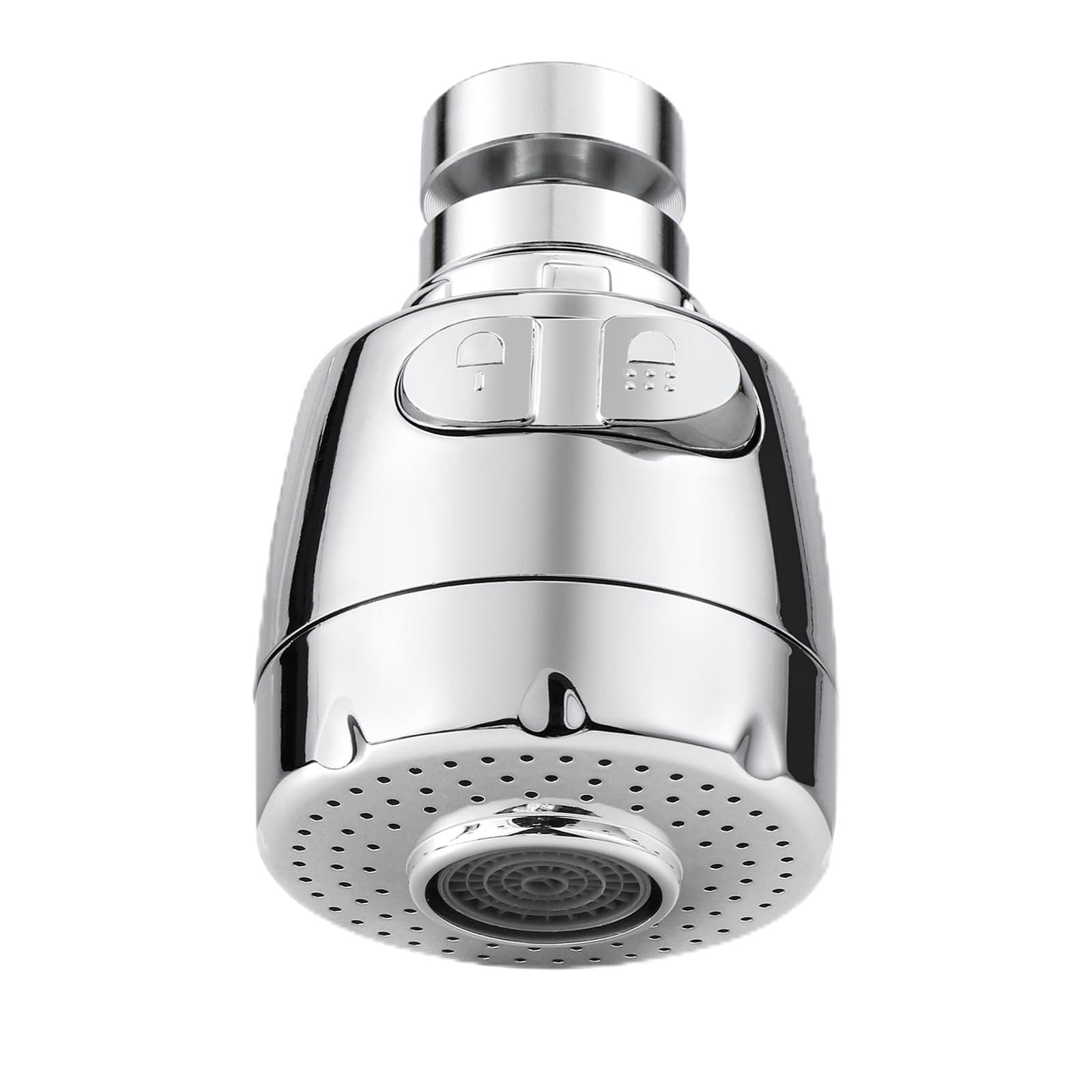 Vinabo Men's Silver Faucet Aerator, 360° Rotation, With Filter, 2 Modes, For Kitchen And Sink,