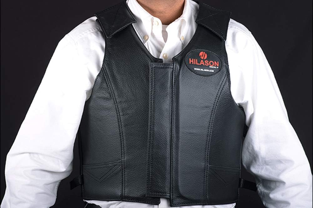 HILASON Equestrian Horse Riding Vest Safety Protective Leather : Sports & Outdoors