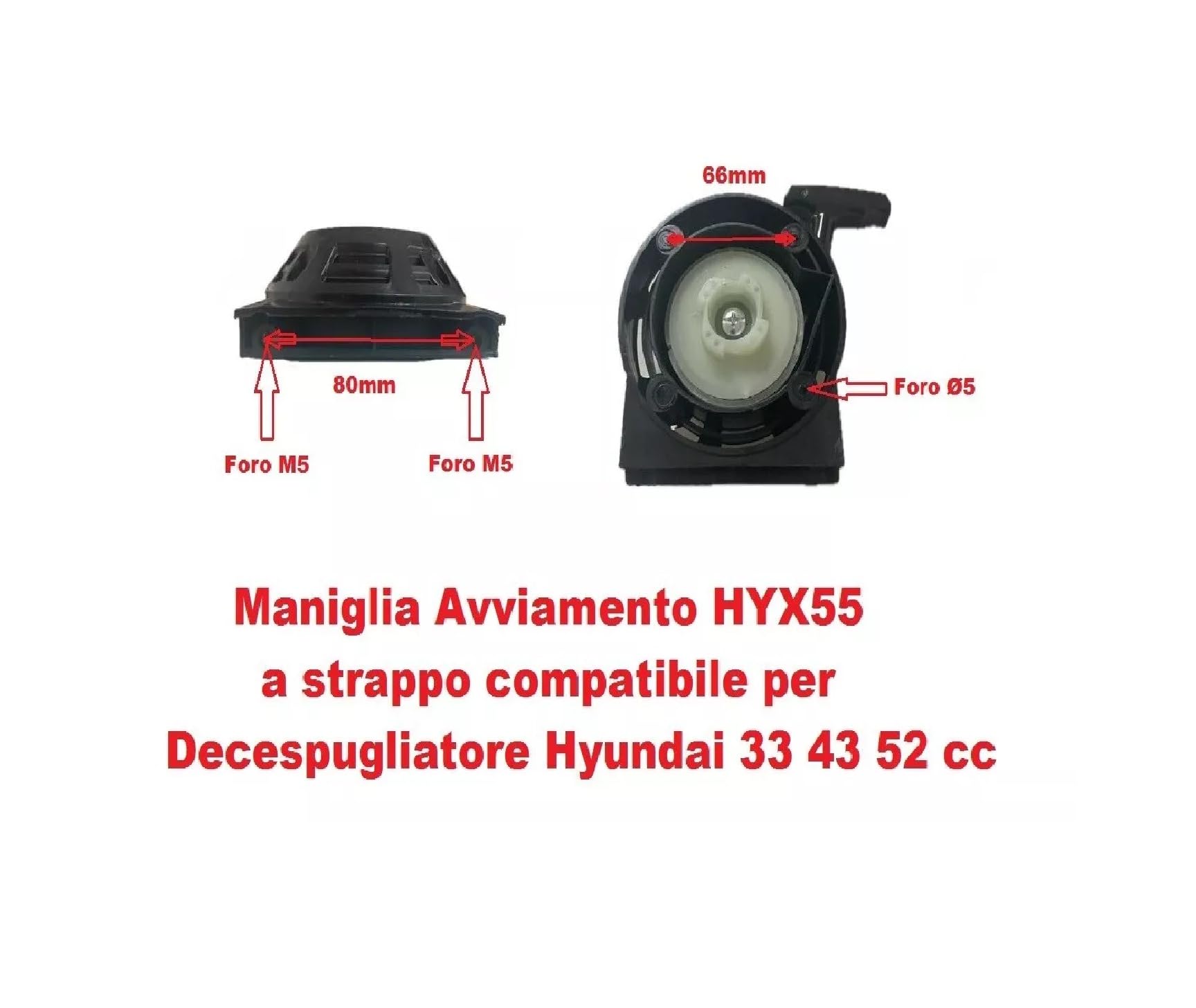Avviamento a Strappo 33 43 52cc HYX55 per decespugliatori