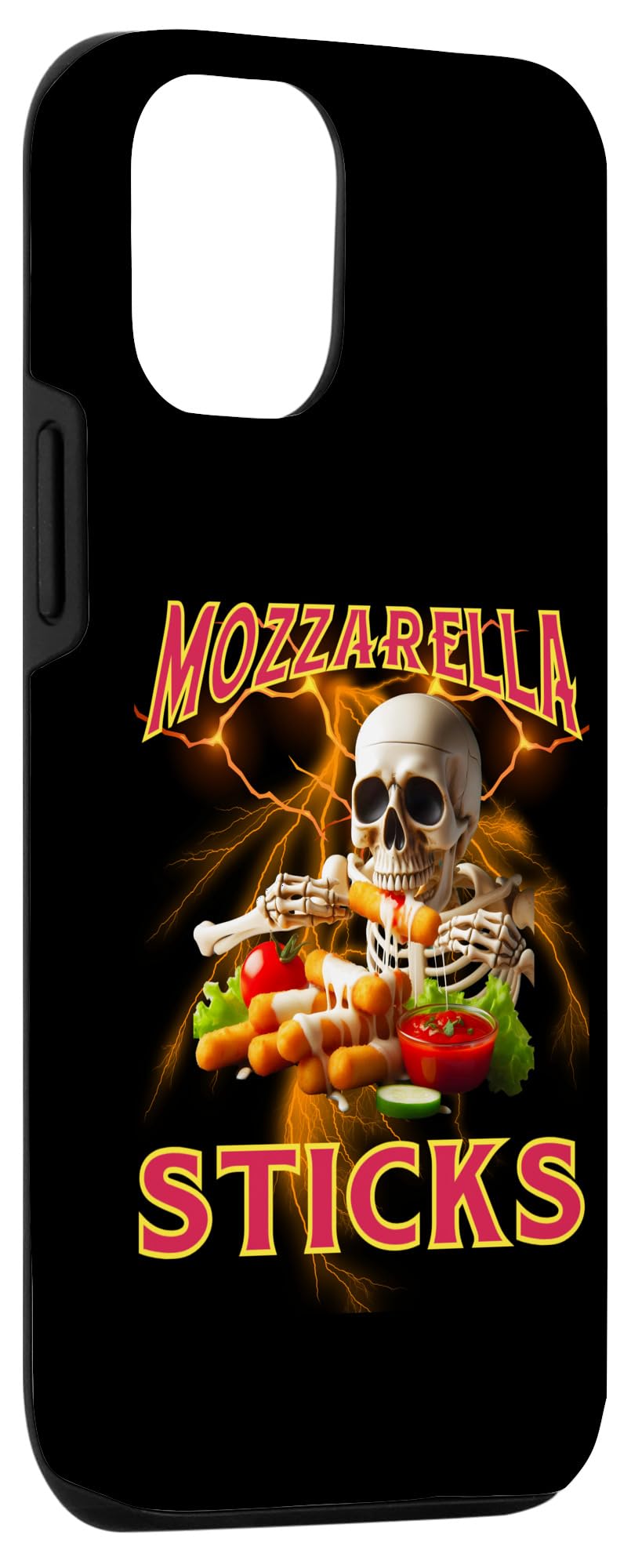 iPhone 15 Mozzarella Sticks Bootleg Rap, Heavy Metal Mozzarella Sticks Case - Image 3