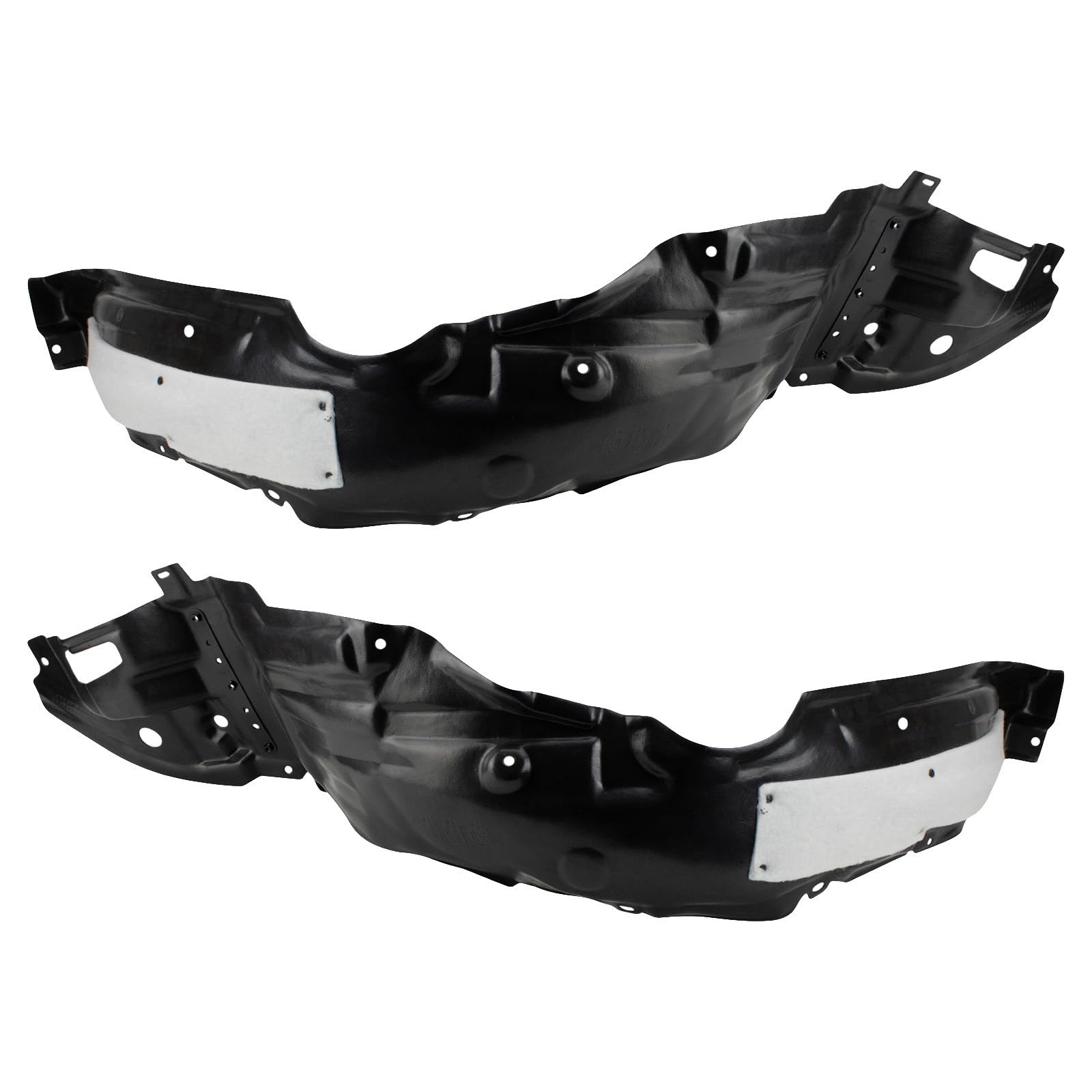 TRQ Front Driver and Passenger Side Inner Fender Liner Set | For 2014-2016 Toyota Corolla