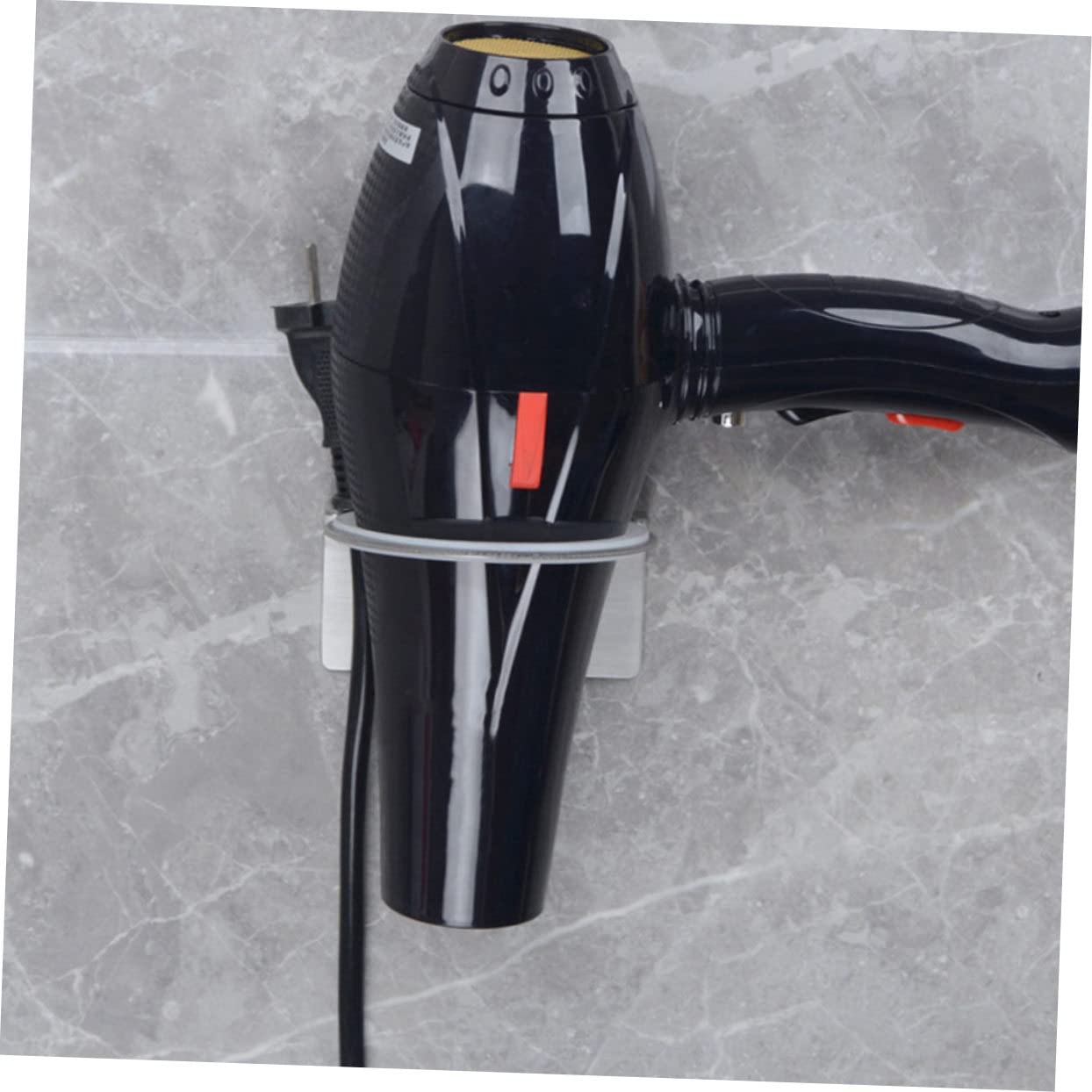 TOPBATHY 3pezzi Asciugacapelli Da Muro Acciaio Inossidabile Supporto Fissaggio Senza Forature Design Elegante Per Bagno e Casa Resistente e Facile Da Installare Portasciugacapelli Duraturo