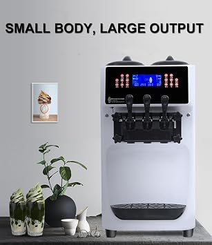 Commercial Ice Cream Machine - Fully Automatic, Dual System, Insulated Freezer Bowl - 1.5 Quarts - Stainless Steel - 2 x Ice Maker - Automatic - Residential, Restaurant, Cafe