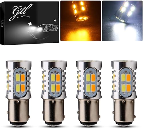 Miniatura 7 de Grandview - 4 bombillas LED superbrillantes de 400 lm, 3157, color ámbarblanco, 5730, 20SMD, 12 V, 3457, 3155, 4057, 4057, 3047, 3057, 6500 K-8000 K