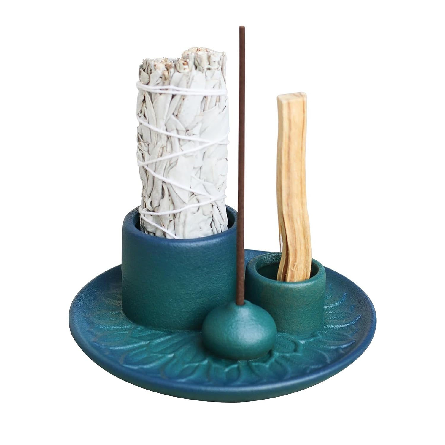 CTRLZS Sticks Holder Incense Stick Holder Multi-Purpose Handmade Incense Burner for Incense Sticks, Sage Holder for Burning, Ash Catcher Tray