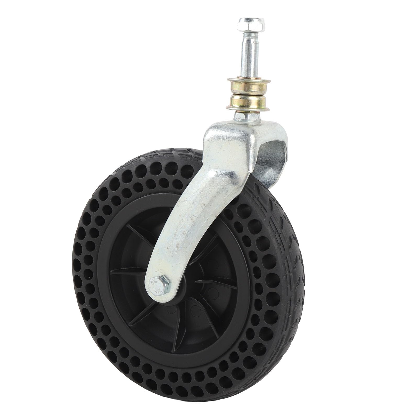 Ruota Anteriore del Carrello da 8" Antiscivolo, Resistente, con Cuscinetti di Ricambio, in Gomma TPE, Solida Ruota per Carrello, Carico di 75 Kg, per Varie applicazioni. Dimensioni: 8