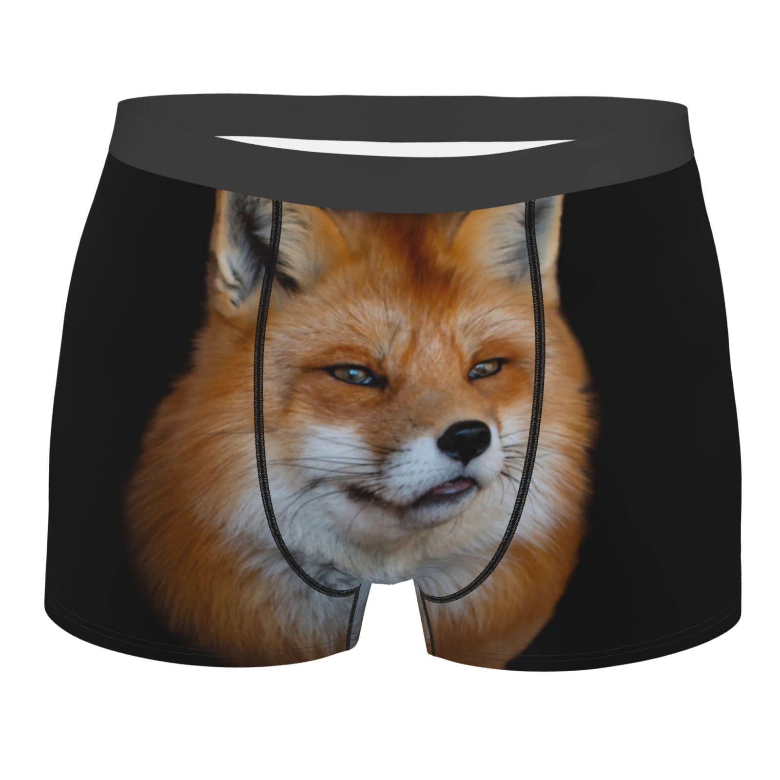Fwjzdsp Unisex As Pic Beautiful Red Fox Novelty Boxers Mens Funny Boxer Briefs Underwear Gag Gifts For Men
