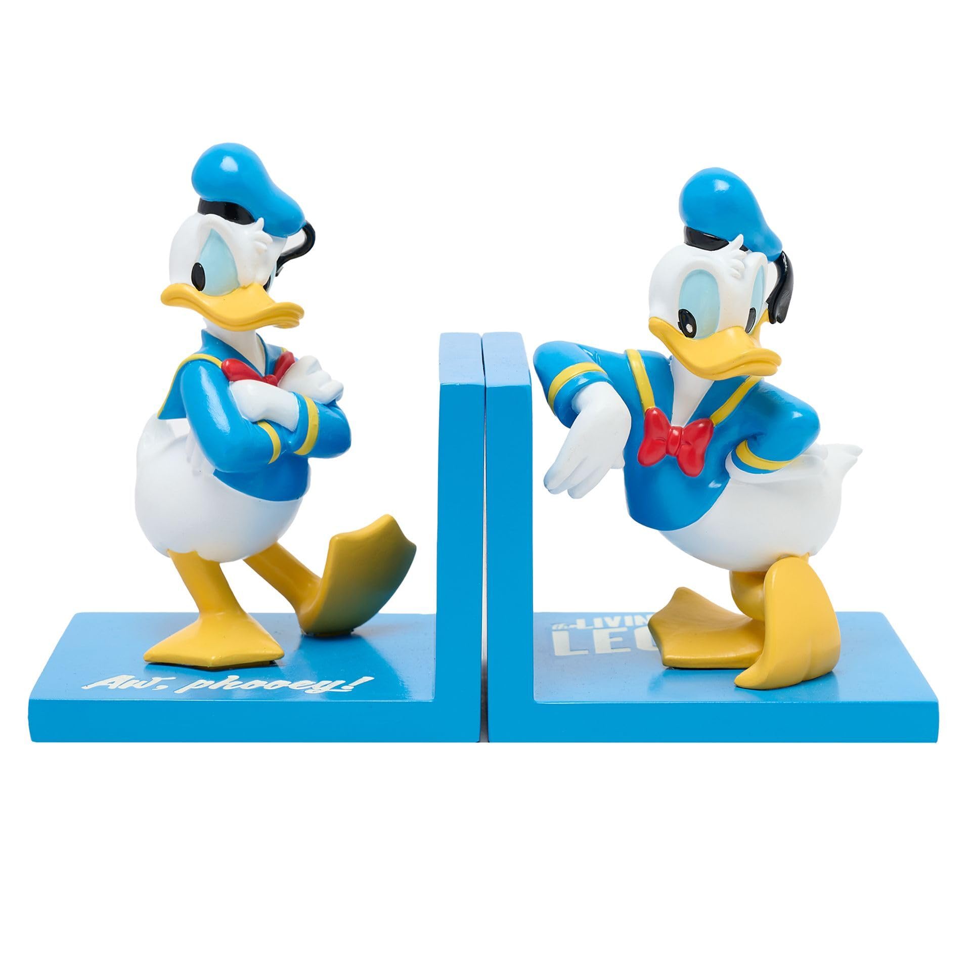 Disney, Donald Duck, Pair Of Bookends 'The Living Legends', Officially Licensed Merchandise