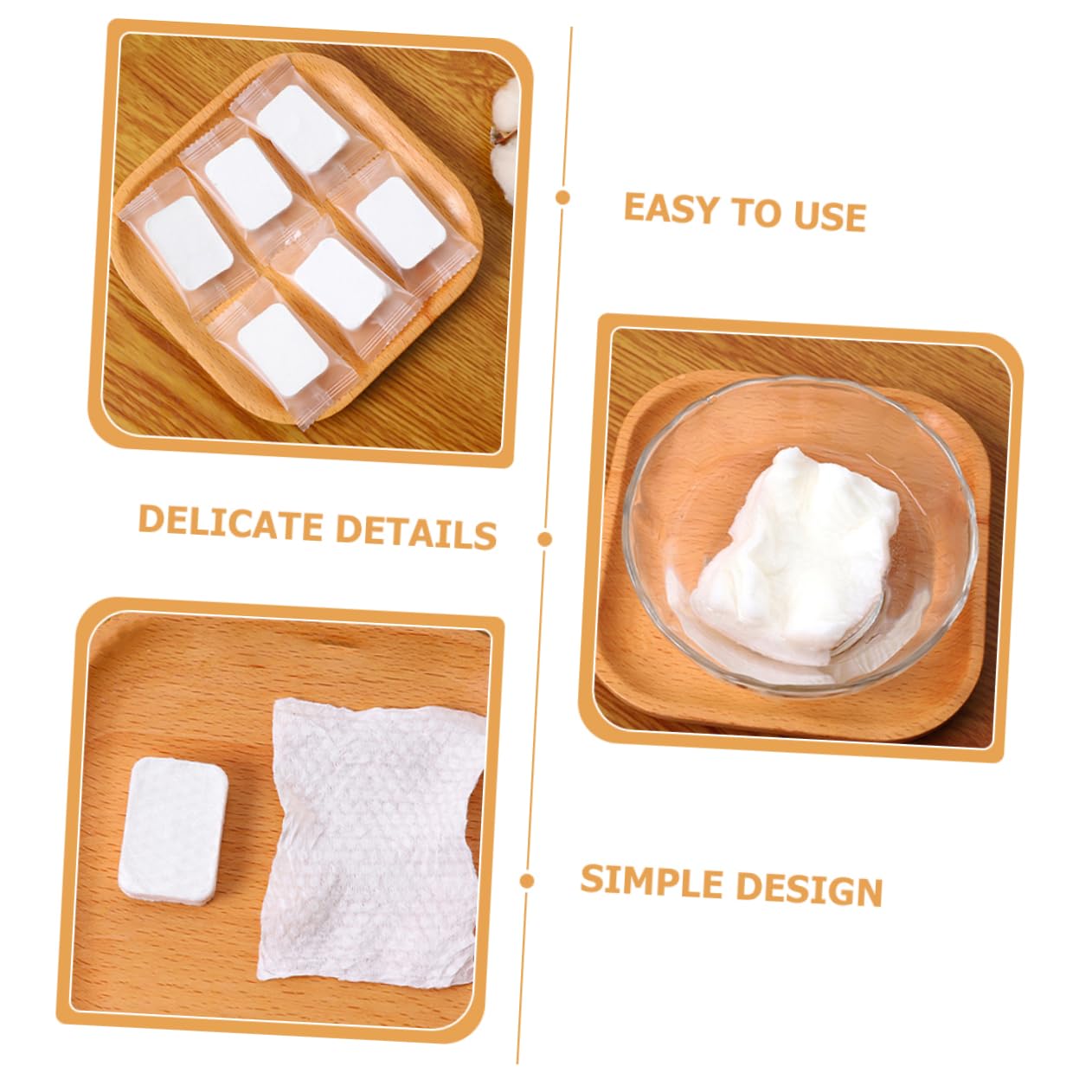 Mikinona Compressed Cotton Rounds Facial Makeup Remover Pads Long-Lasting Face Cleansing Pads