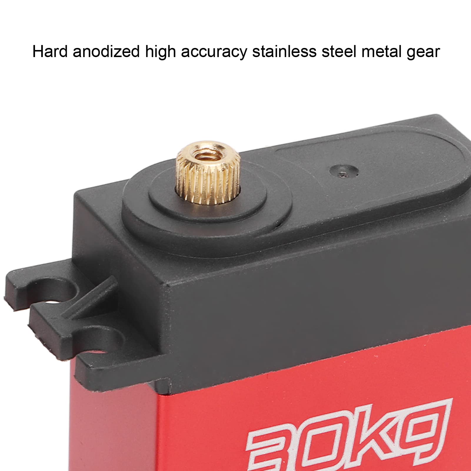 4PCS High Torque RC 30KG Digital Servo Wasserdichter Aluminiumlegierungs-Metallgetriebe-Lenkmotor mit 25T Servoarm für 1/10 RC Car Truck Buggy