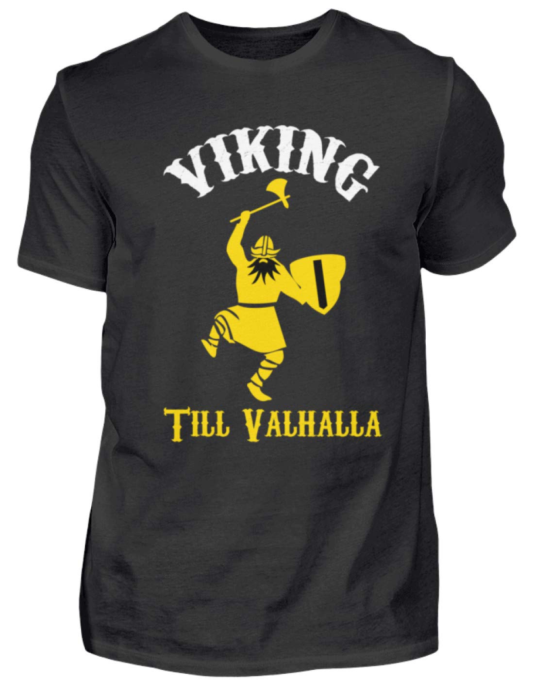 generischViking Till Valhalla Viking to Walhalla (up to Death) Odin Thor Asgard Men's Shirt - Black - XXL