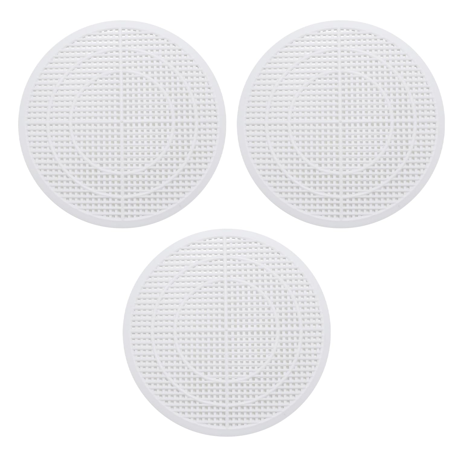 Ejufns White 3 Cutable Sink Plugs, Bathroom Hair Filters, Sewer Debris Filters, Anti-Clogging Floor Drain Covers, Household Items.