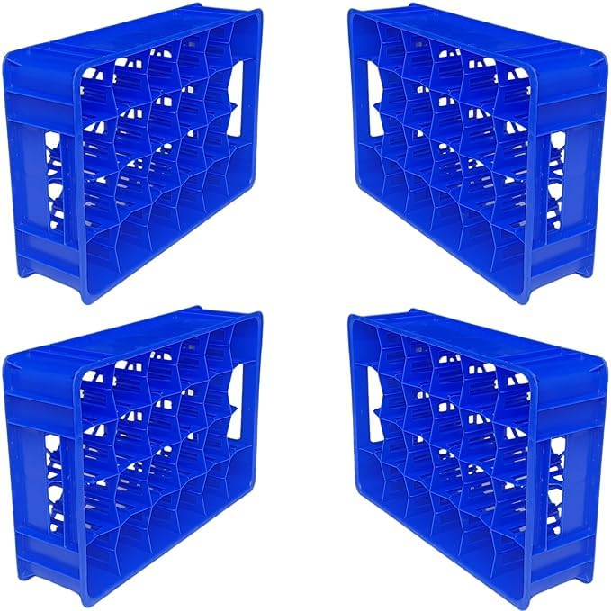 MAHIRA Plastic 24 Bottle Holding Plastic Crate 440 MM x 300 MM x 100 MM Storage Basket Box Bin 4 Pcs-image-27