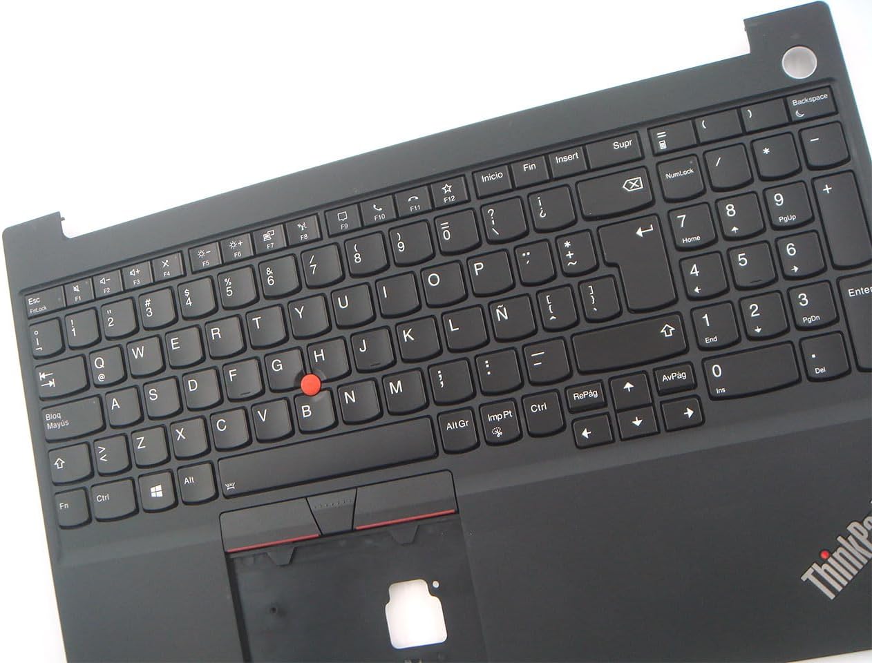 Parts for Lenovo ThinkPad E15 Gen 2 Palmrest Keyboard Bezel Latin Spanish Backlit Fingerprint Version 5M11A36371