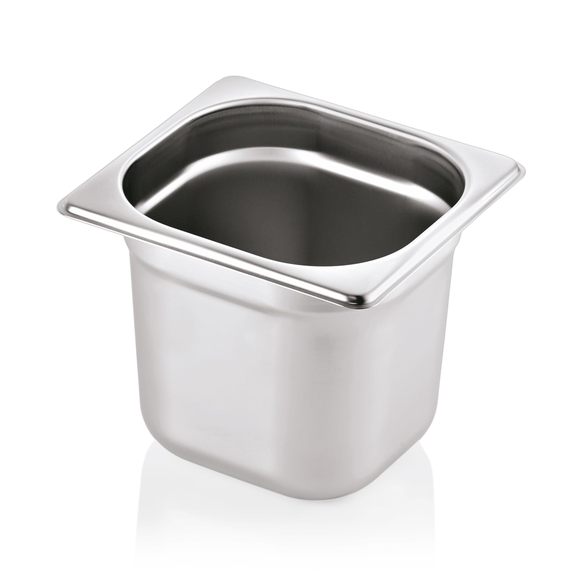 Morleos GN 1/6 150 mm - 2,4 L Gastronormbehälter aus rostfreiem Edelstahl 176 x 162 mm | stapelbar & rostfreier GN Behälter | Gastronomie-, Event- & Catering Zubehör aus robusten 0,7 mm Stahl