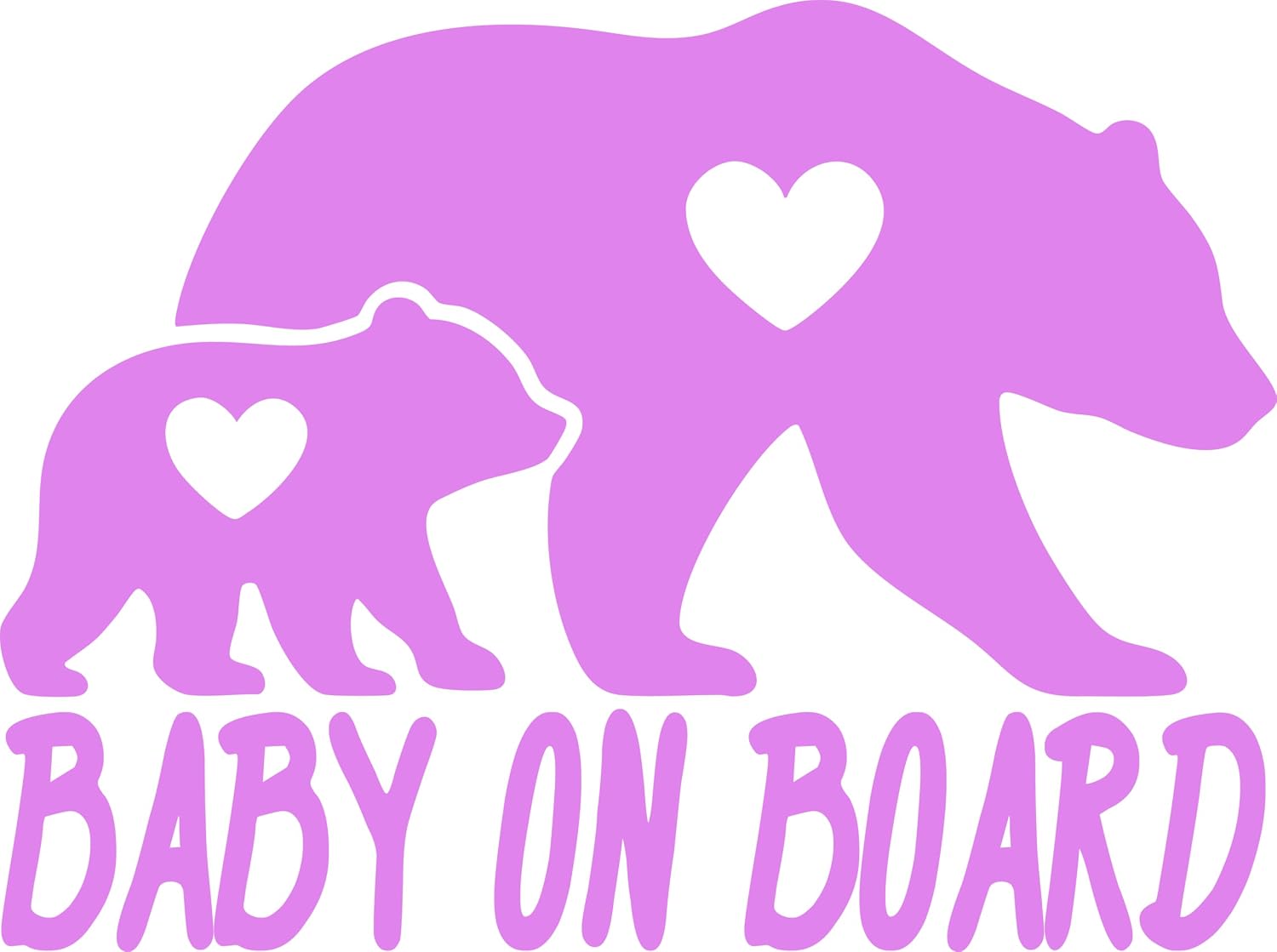 STICKER DAD - Baby on Board (Bears) Die-Cut Vinyl Decal - (Size: 6 inch X 4.5 inch Color: You Choose) - for Car, Truck, Windows, RV, Trailers, Bumpers, Laptop, Lockers, etc. (Athletic Gold) image 5