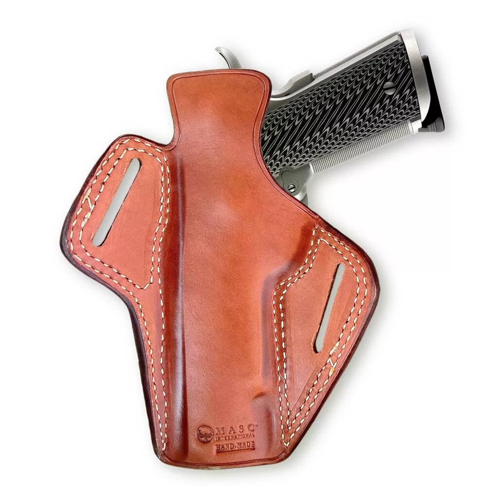 レザー　ホルスター Amazon.co.jp: プレミアムアルティメットレザーOWBパンケーキ