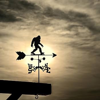 ソリッドなデザインの鉄製風見 アンティーク アンティーク風木製車輪・ブラウン・Lサイズ【単独梱包・送料込み】