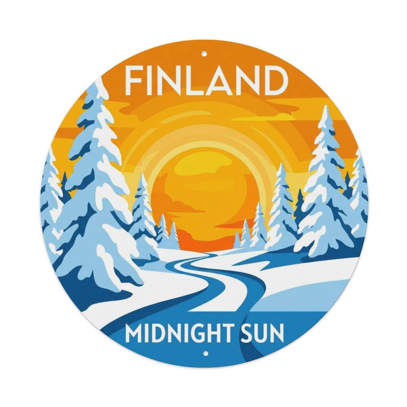 Vintage Travel Finland Pure Vintage Metal Tin Sign Plaque