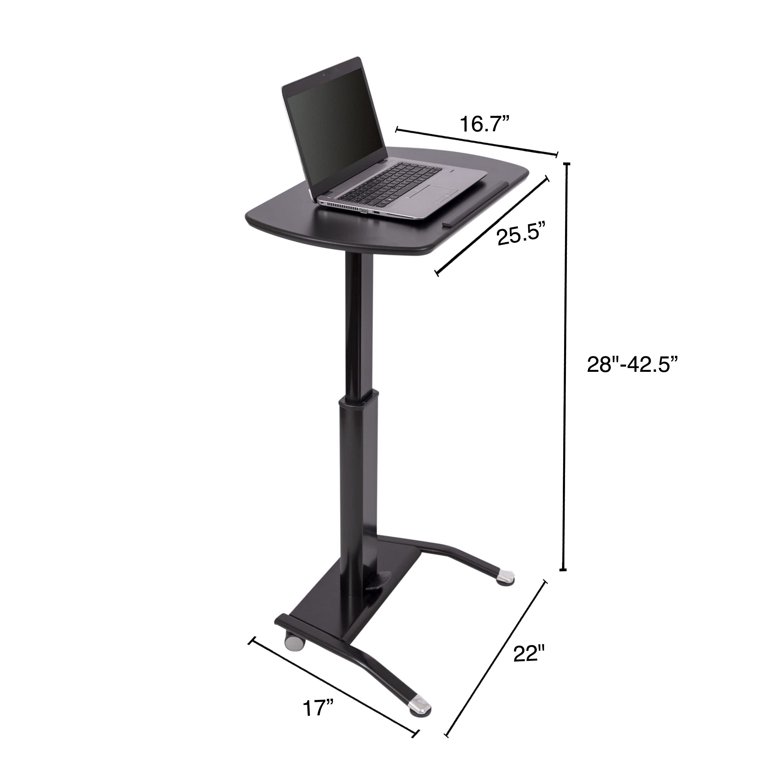 Buy Stand Up Desk Store Pneumatic Adjustable Height Tilting Laptop
