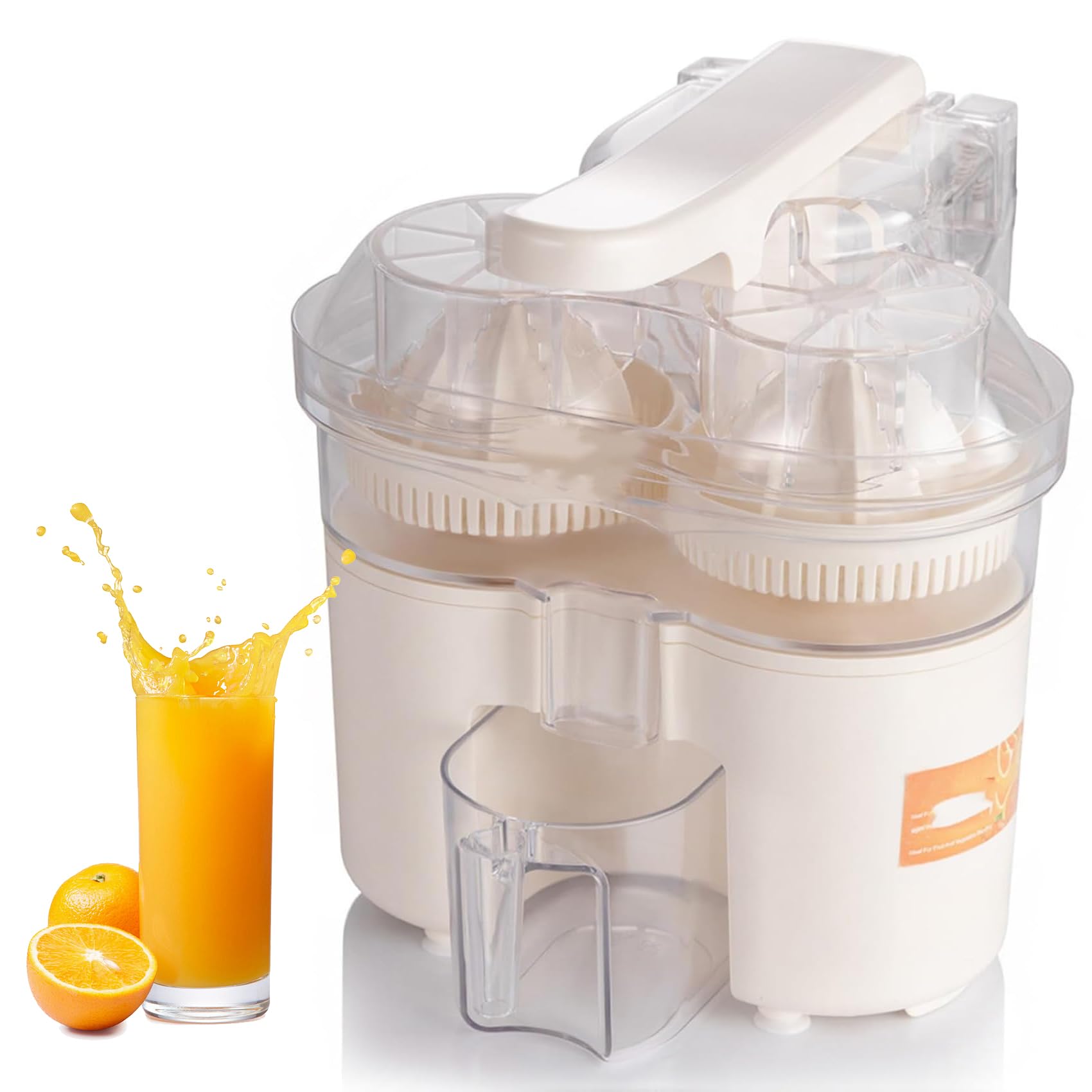 Exprimidor eléctrico de cítricos, exprimidor de naranjas con eliminación automática de pulpa, extractor de frutas de bajo ruido para desayuno, uso en la cocina de la oficina en casa