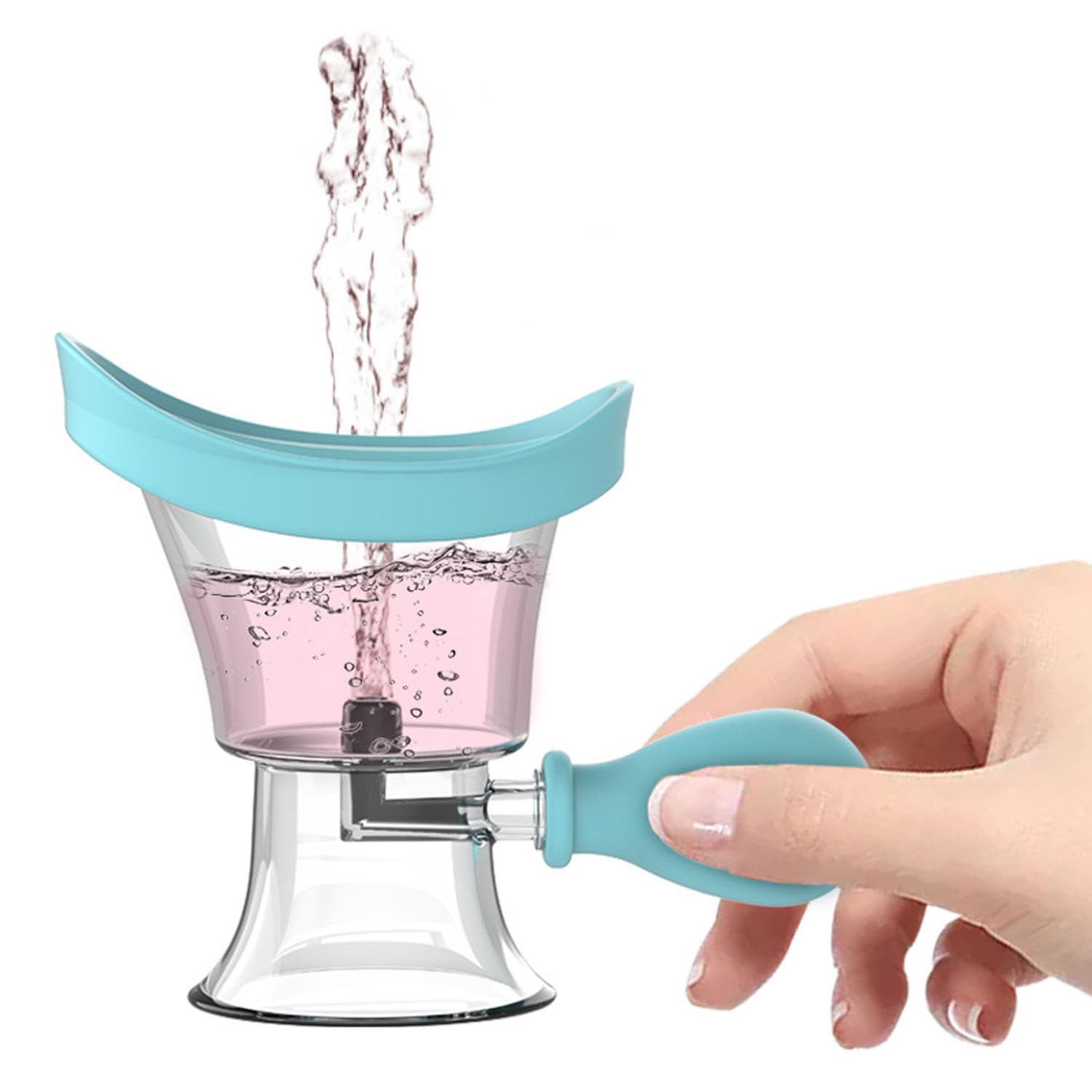 1 Pezzi Tazza Lavaggio Degli Occhi, Lavaggio Oculare Portatile, Tazza Manuale Di Pulizia Degli Occhi, Lavaggio Oculare Portatile, Lavaggio Oculare, per Strumento di Pulizia Cura Degli Occhi (Blu)