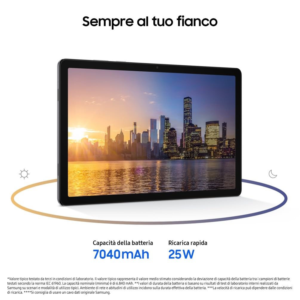 Samsung Galaxy Tab A11+ 5G 6GB RAM 128GB 11.0" 90Hz Display Tablet Android Argento