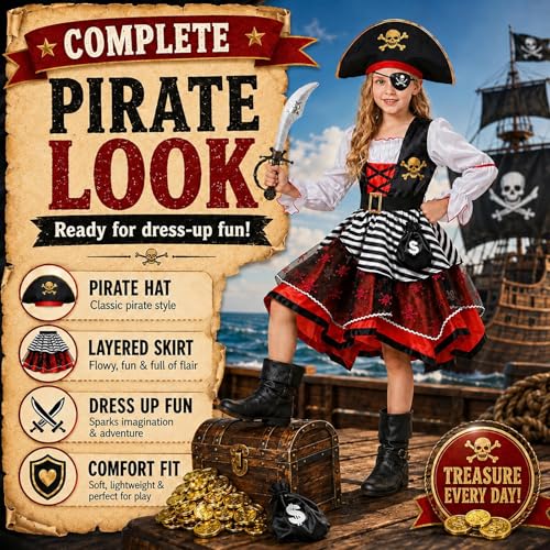Disfraz de Pirata para Niñas miniatura 4