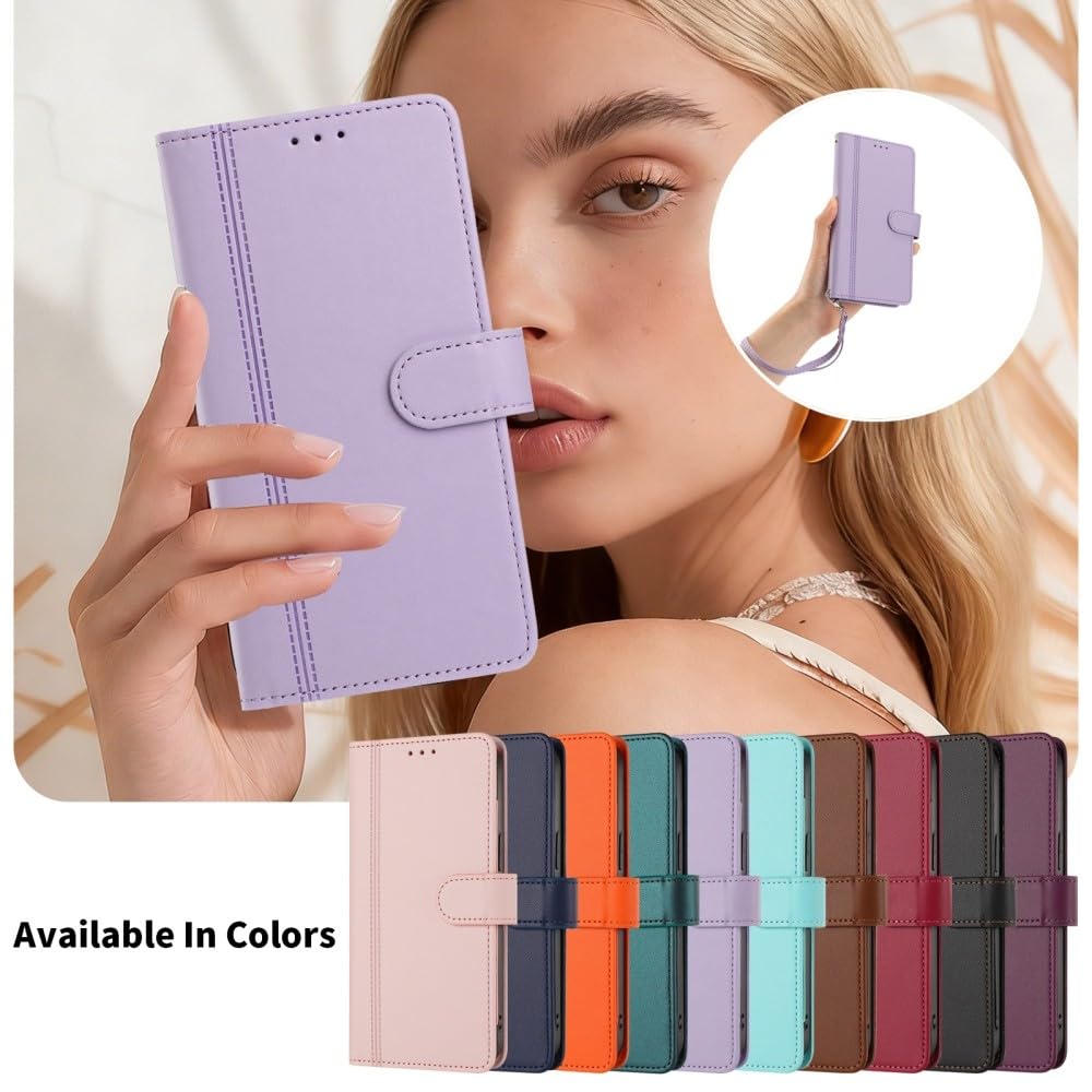 Generic Funda compatible con ZTE Blade V70 Vita/Nubia V70 Diseño (Color: Rojo) Cuero Magnético Flip Wallet Style Line Back Case