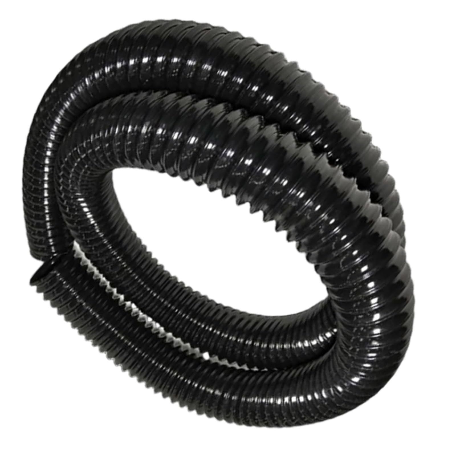 Oaoao One Color Black Pu Dust Collection Hose, 380Mm Id, 1M Length, Wall Thickness 0.63-1.5Mm, Flexible Transparent For Industrial Extractor, 1 Pcs(1.2Mm)