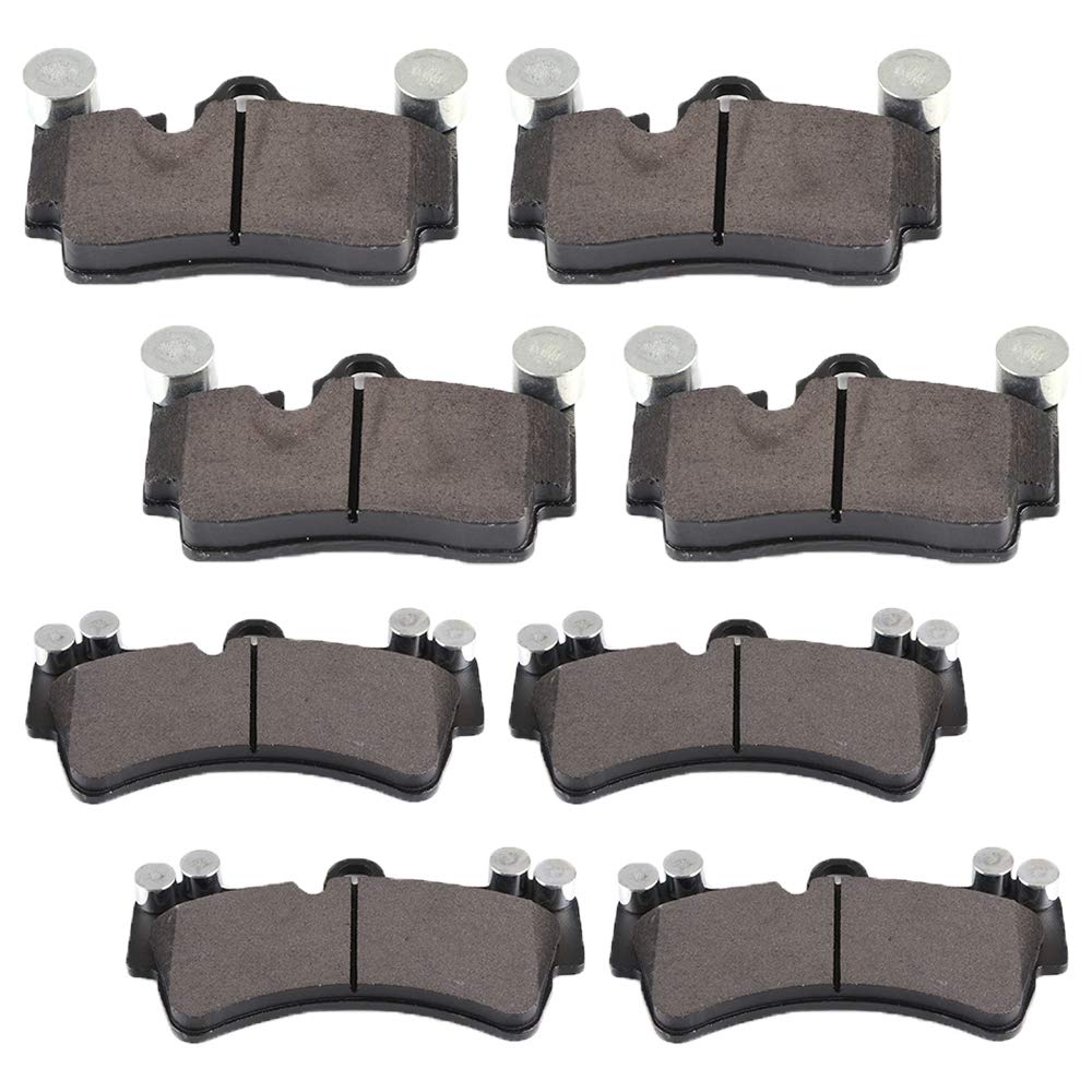 cciyu D1014 D978 Front &amp; Rear Professional Ceramic Brake Pads Set fit For 2007-2015 For Audi Q7,2003-2006 2008-2010 For Porsche Cayenne,2004-2008 For Volkswagen For Touareg