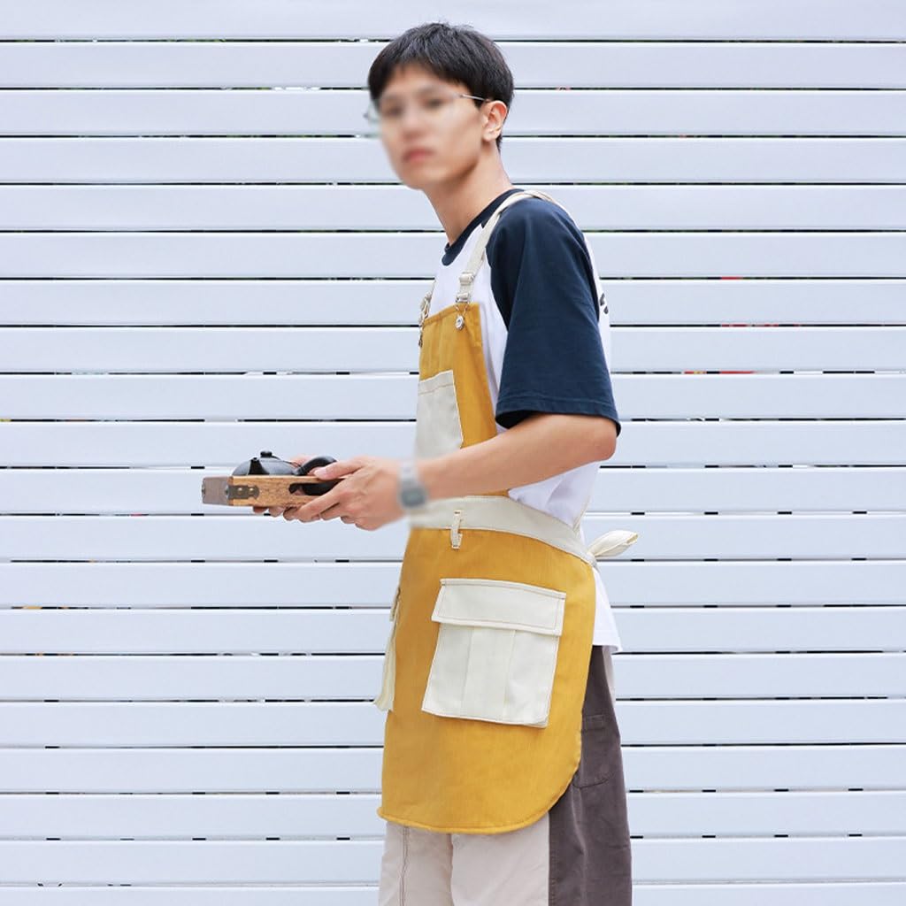 Delantal de Cocinero Delantal vaquero de estilo coreano, pastelería, té con leche, café, repostería, manicura, ropa de trabajo del mismo estilo for hombres y mujeres Delantales de Cocina