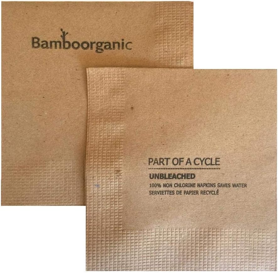 Kraft napkins disposable 100 compostable 100 PCW 4Ply