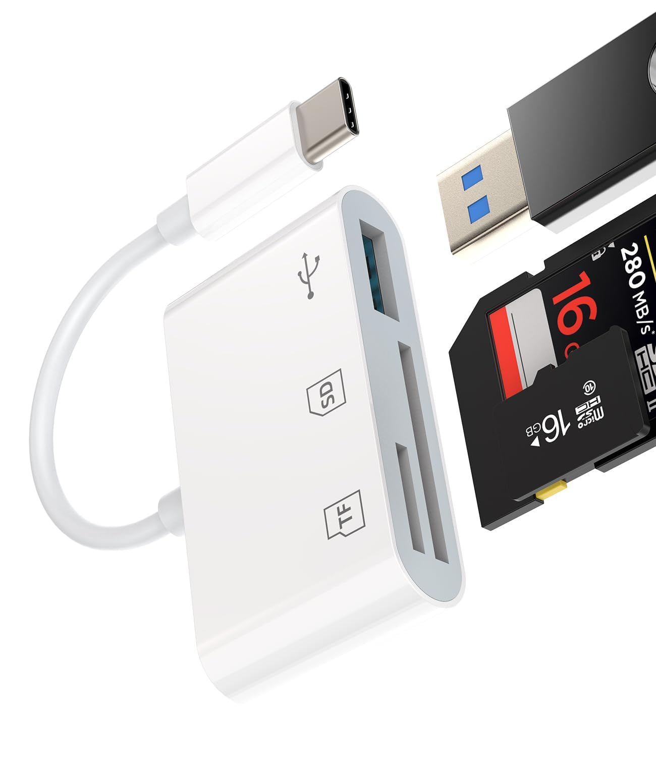 Amazon.co.jp: タイプc USB 変換アダプター USB C to USB-A マイクロSD
