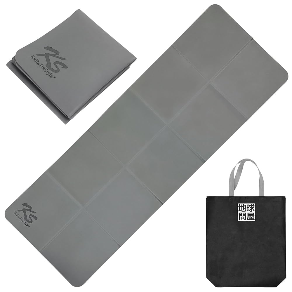 KaRaDaStyleの折りたたみマット/4枚セット (色：サンドベージュ) Amazon | KaRaDaStyle 体操マット 折りたたみ ストレッチ