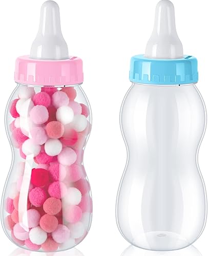 Miniatura 8 de 2 biberones de caramelo de 11 x 4 pulgadas, biberones gigantes, biberón de plástico para baby shower, fiesta, juegos, decoración de regalo (blanco)