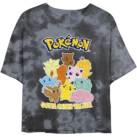 Poke Mang Women's Bombard Wash Short Sleeve Crop Tee