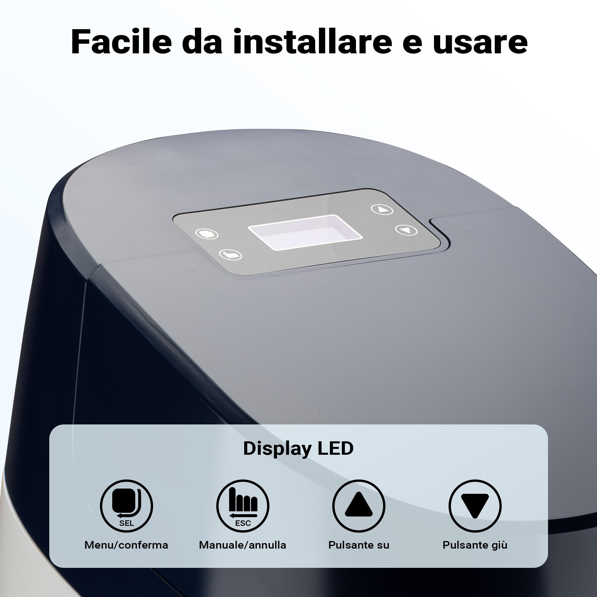 Naturewater SOFT-V1 Addolcitore d’acqua Scambiatore di ioni con serbatoio di resina da 12,5 l